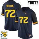 Youth West Virginia Mountaineers NCAA #72 Kelby Wickline Navy Authentic Nike Stitched College Football Jersey WY15B16FR